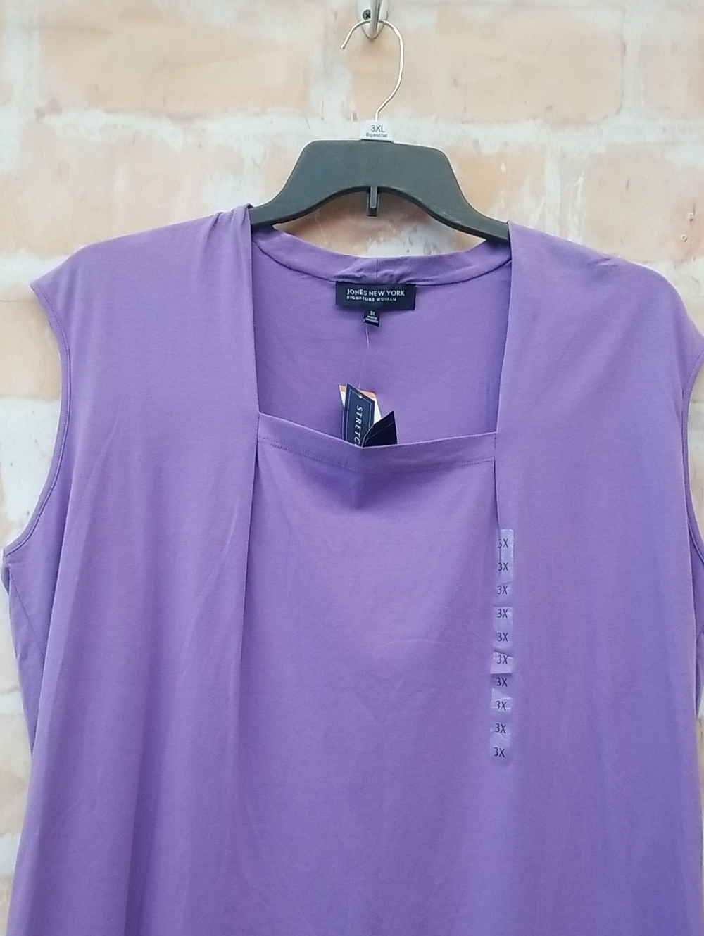 NWT Jones New York Lavender Square-Neck Tank Top Size 3X - Picture 2 of 6